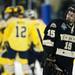Western Michigan sophomore Jordan Oesterle looks over his shoulder after losing 2-0 on Saturday. Daniel Brenner I AnnArbor.com